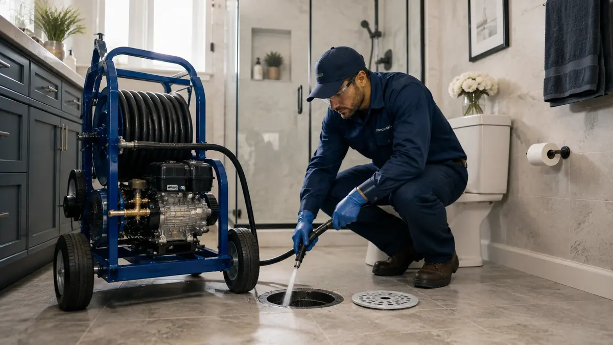 Bathroom Drain Hydro Jetting in San Gabriel