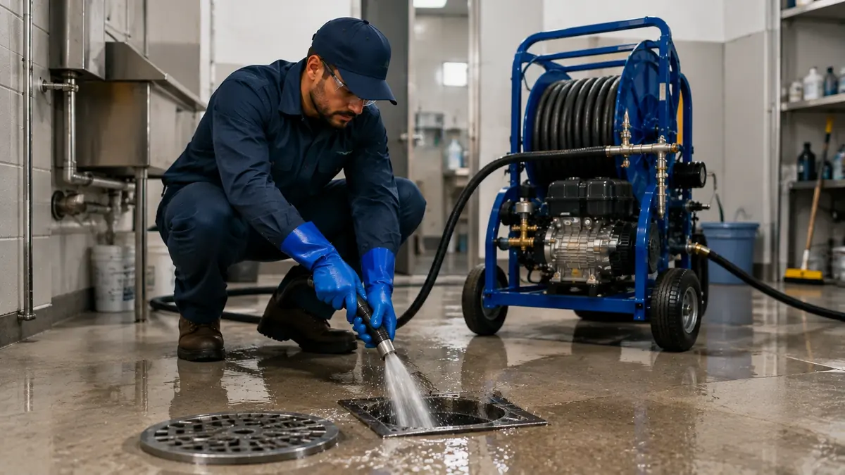 Floor Drain Hydro Jet Cleaning in San Gabriel
