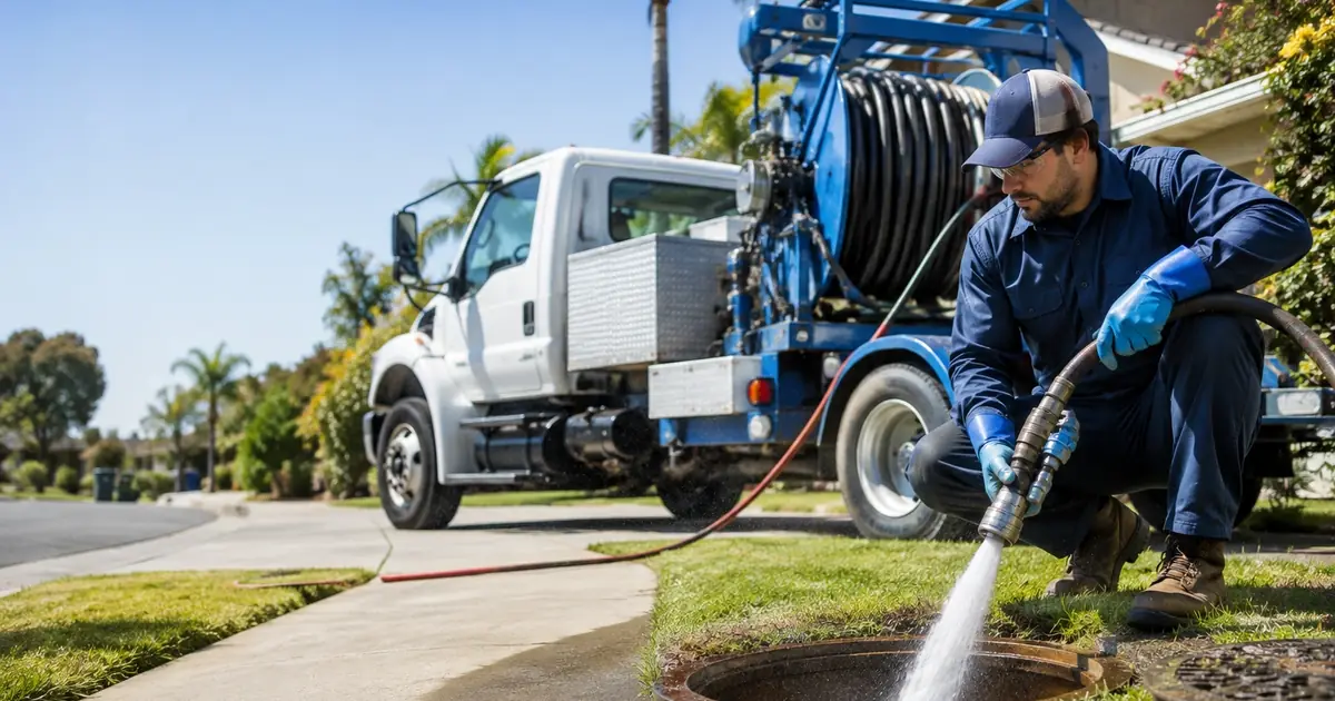 Hydro jet sewer cleaning San Gabriel